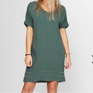 Circle of Trust Soft Green Boho Beach Mini Dress
